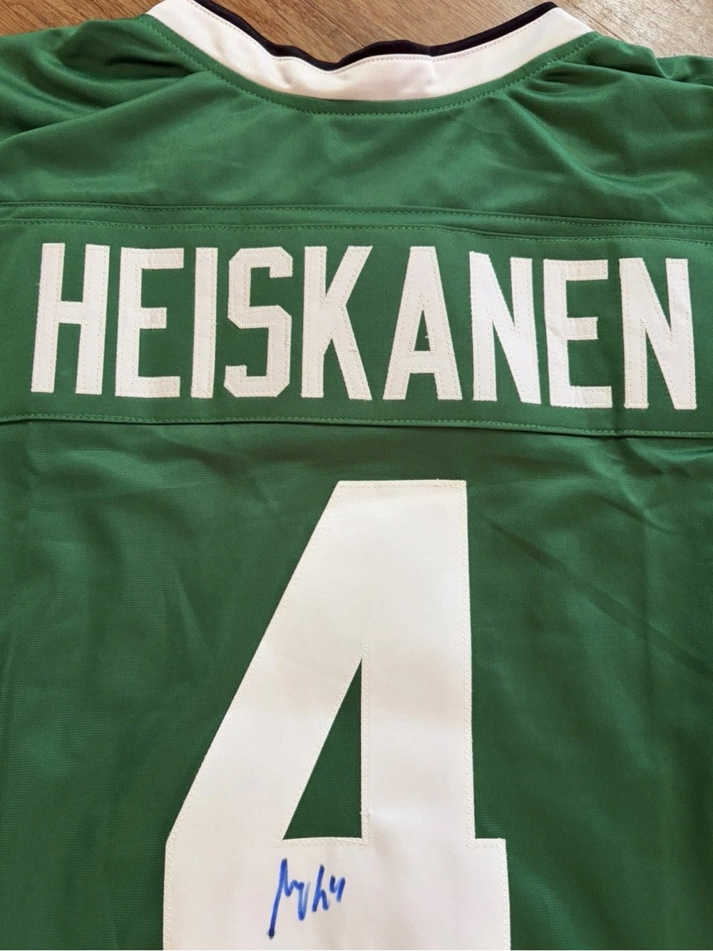 Miro Heiskanen Signed Dallas Stars Custom Jersey XL Green JSA Authenticated #4